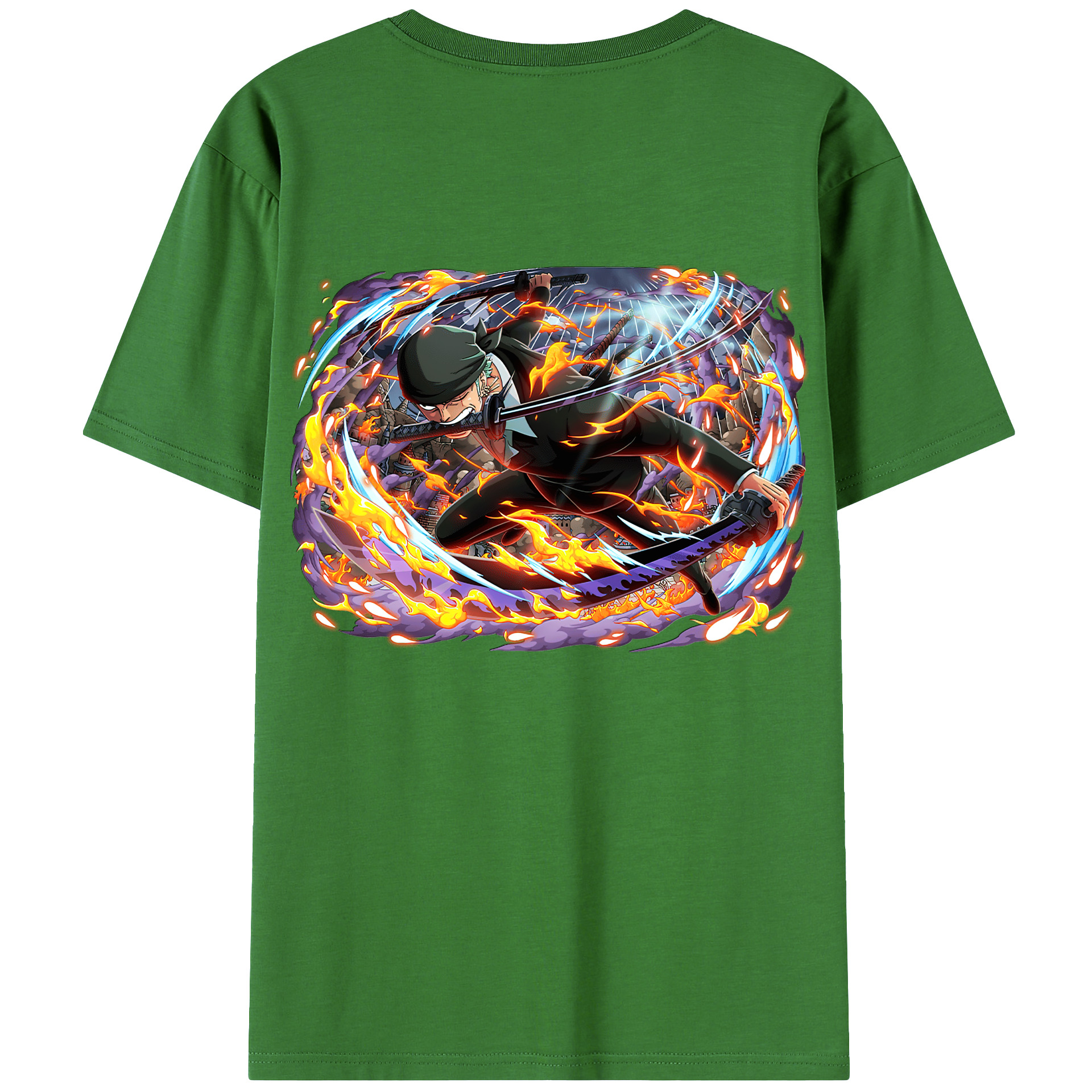 ワンピース ロロノア・ゾロ ONE PIECE Roronoa Zoro レディース半袖Tシャツ(バックプリント)